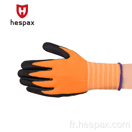 HESPAX 15G Nylon Shell mousse Nitrile Work Gants